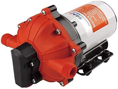 LIGHTEU®, Seaflo DC 12V 18.9LPM 4.2 Bar 55S Zware Zelf Aanzuigend met Bypass On Demand Water Membraanpomp voor RV, Jacht, Tuin, Camper