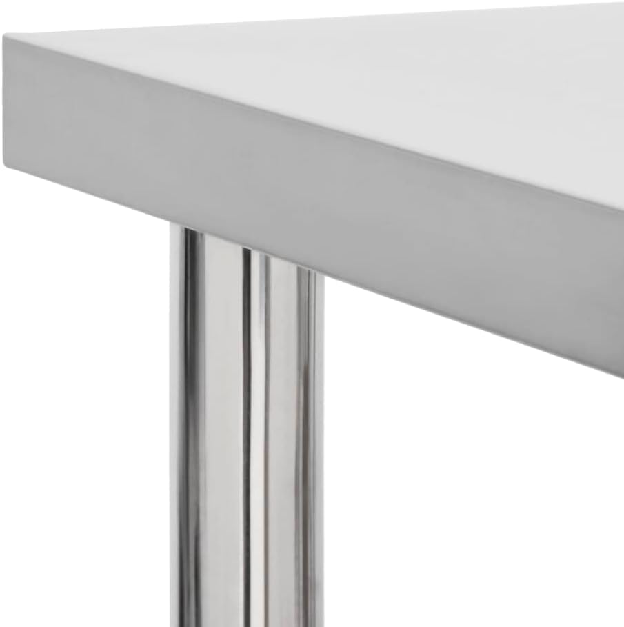 vidaXL Keukenwerktafel met wielen 60x45x85 cm roestvrij staal
