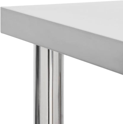 vidaXL Keukenwerktafel met wielen 60x45x85 cm roestvrij staal