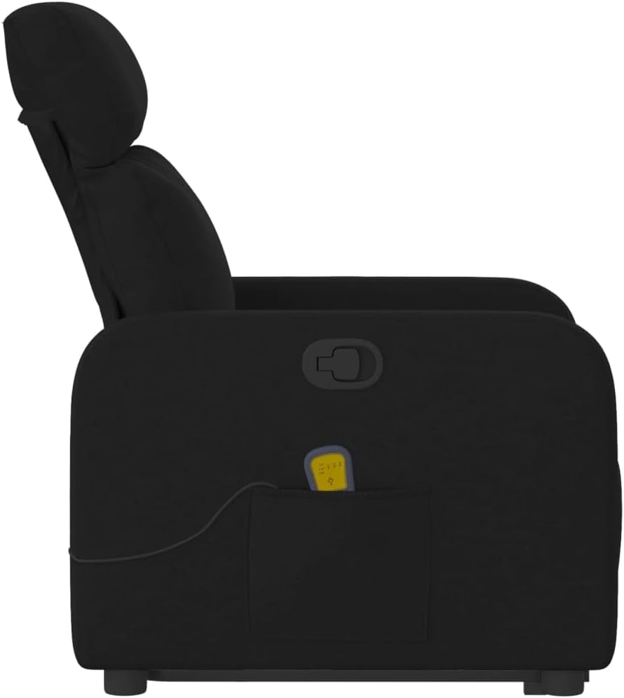 Massage chair with folding black fabric, relax chair, relax chair, reclining chair, electric relax chair, relax chair - QUORE