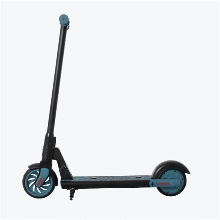 Wispeed T650, Elektrische step voor kinderen (6,5 inch, 8 km/u, ideaal voor 8/14 jaar, IPx4, voetrem achteraan, bel) blauw