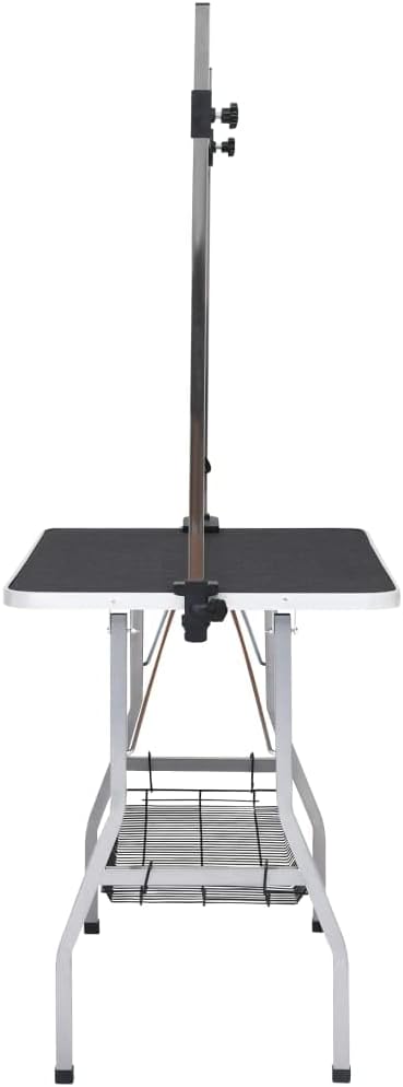 Bussandri Exclusive - Dog grooming table adjustable with 2 loops and storage shelf
