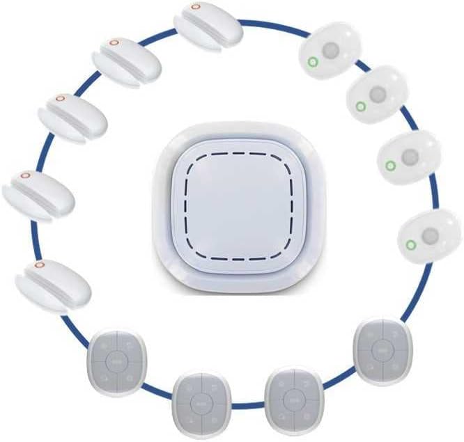 Lifebox, Alarminstallatie voor huis, draadloos, 3-in-1, detectie van aanwezigheid en opening, XXL, veiligheidssysteem, wit