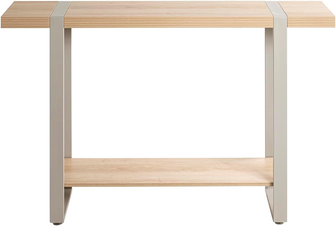HAKU Consoletafel, eiken, grijs, metaal, spaanplaat, afmetingen: B 120 x H 82 x D 30 cm, stijl: modern
