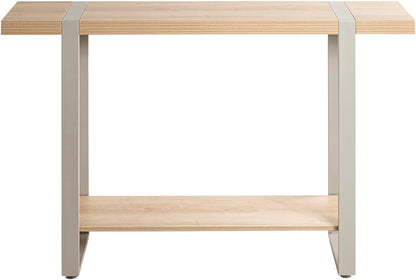 HAKU Consoletafel, eiken, grijs, metaal, spaanplaat, afmetingen: B 120 x H 82 x D 30 cm, stijl: modern