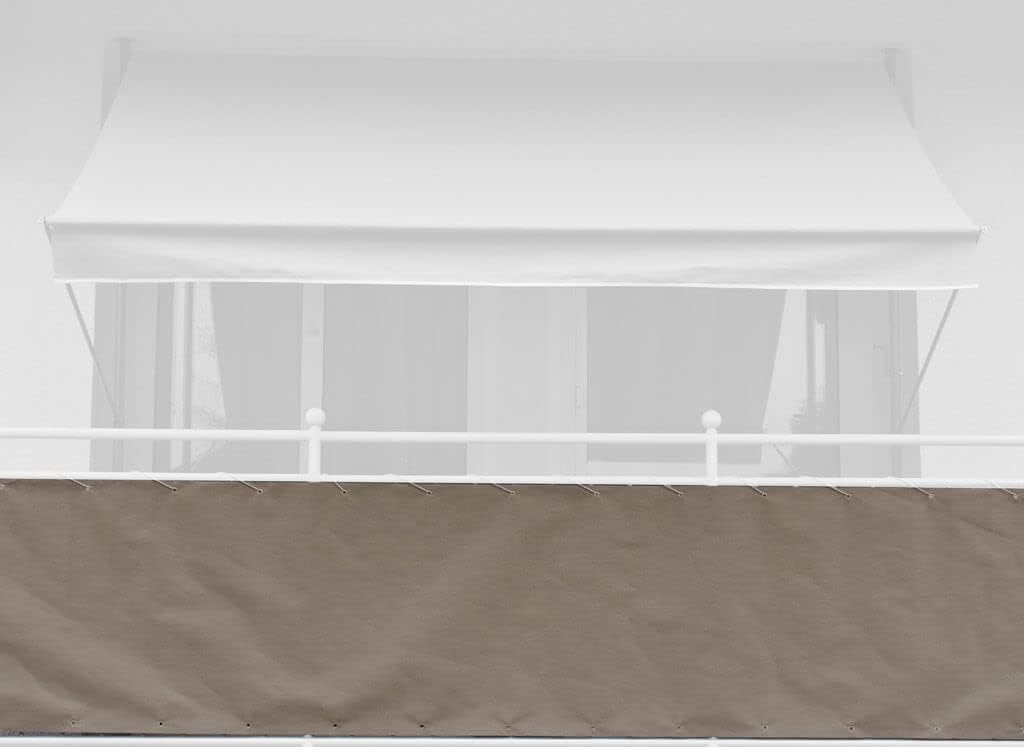 Angerer Balkonbekleding stijl taupe, hoogte 75 cm, lengte 8 meter, 3318/009_800