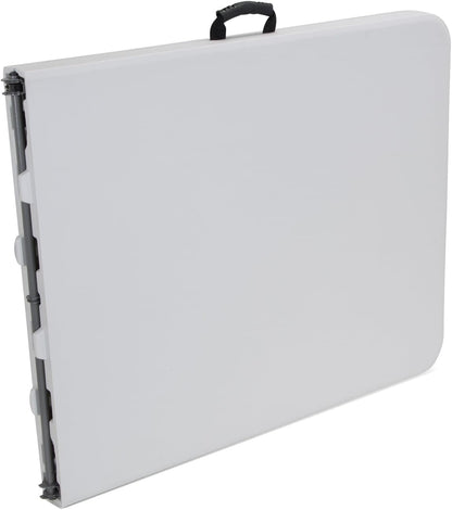 hjh OFFICE Easy Up Multi II 830053 klaptafel, 152 x 70 cm, kunststof, wit, campingtafel, inklapbaar met handgreep, metalen frame
