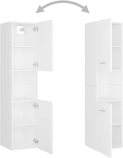 LAPOOH Bathroom Furniture Set White Engineered Wood,Bathroom Furniture,Bathroom Furniture Set-3071225 - QUORE