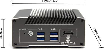 Protectli Vault V1210-2 poort, micro-apparaat/mini-pc - Intel N5105, 2 x 2,5 G NIC's, 4 GB LPDDR RAM on-board, 32 GB eMMC on-board, 250 GB NVMe SSD