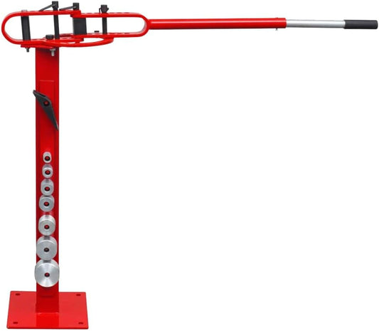 Buigmachine Staal – Buiger Metalen Buisbuiger Pijpbuiger Buisvormer – 7 Matrijzen – Max 50x6 mm Buigcapaciteit – Uitschuifbare Hendel 75-96 cm