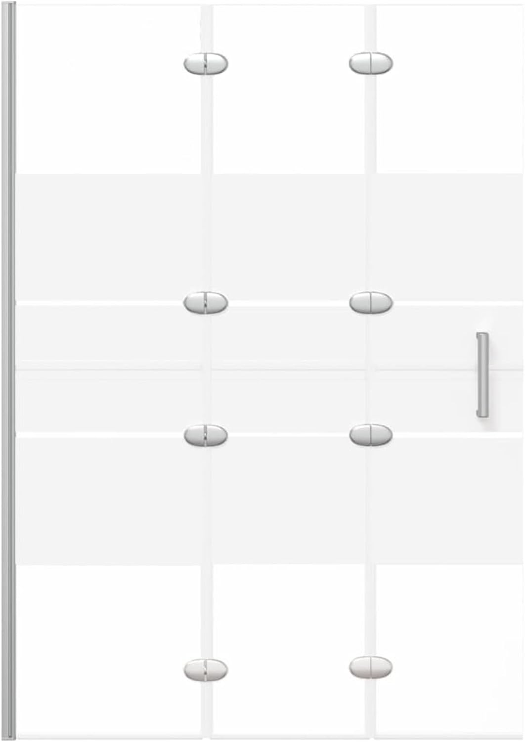 Opvouwbaar Douchepaneel – Inklapbaar Douchewand – Doucheafscheiding – Walk-in Douche – Badkamerpaneel – 100 x 140 cm – ESG Veiligheidsglas & Aluminium Frame