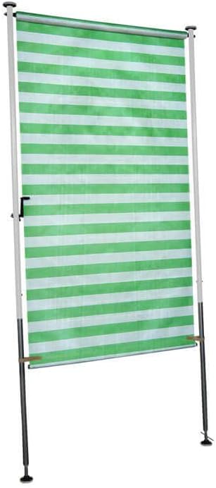 Angerer Balkon inkijkbescherming blokstrepen groen-wit, 120 cm breed, 2318/1003
