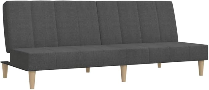 vidaXL Sofa bed 2-seater fabric dark grey