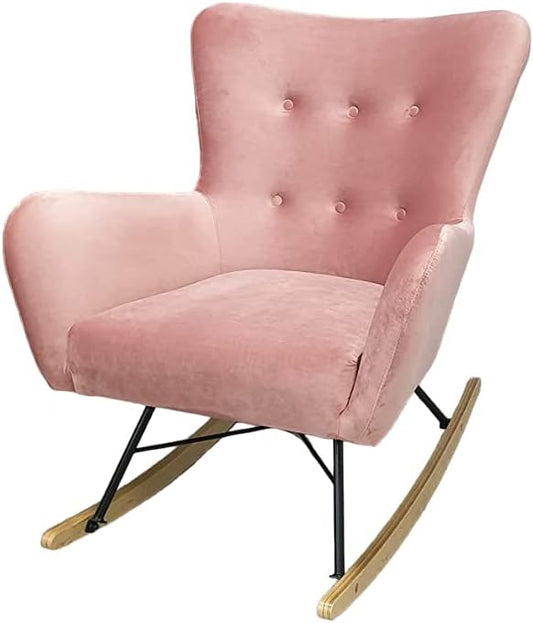 Fauteuil – Schommelstoel – Draaifauteuil – Relaxstoel – Loungefauteuil – Velvet Stoffering – Inclusief Voetenbank – Scandinavisch Design