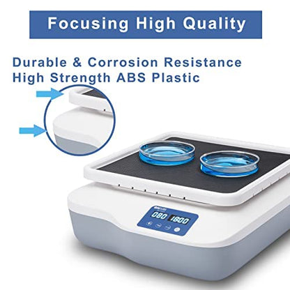 ONiLAB Digitale orbital shaker instelbare snelheid 40-200 tpm, capaciteit 2 kg, Orbital Rotator Shaker met continue modus (tijd op nul instellen) of timermodus, lcd-display