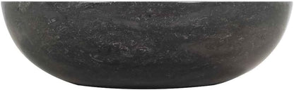 Wastafel – Wasbak – Fontein – Opzetwastafel – Zwarte Marmeren Wastafel – Handgemaakt Marmer – Diameter 40 cm – Hoogte 12 cm