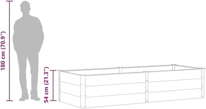 vidaXL Planter 250x100x54cm HKC gray - QUORE