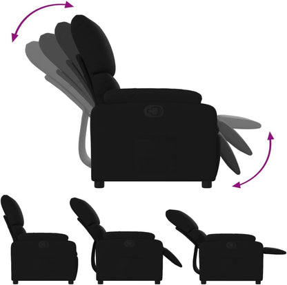 vidaXL Recliner Chair with Backrest, Armrests, TV Chair, Recliner Chair, Seat for Living Room Home, Black Fabric