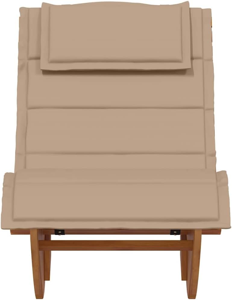 Houten Ligstoel – Tuinstoel – Ligbed – Lounge Chair – Relaxstoel – Duurzaam Acaciahout – Verstelbare Rugleuning Met Waterafstotend Kussen