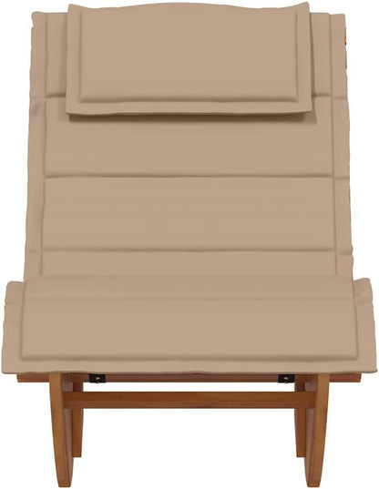 Houten Ligstoel – Tuinstoel – Ligbed – Lounge Chair – Relaxstoel – Duurzaam Acaciahout – Verstelbare Rugleuning Met Waterafstotend Kussen
