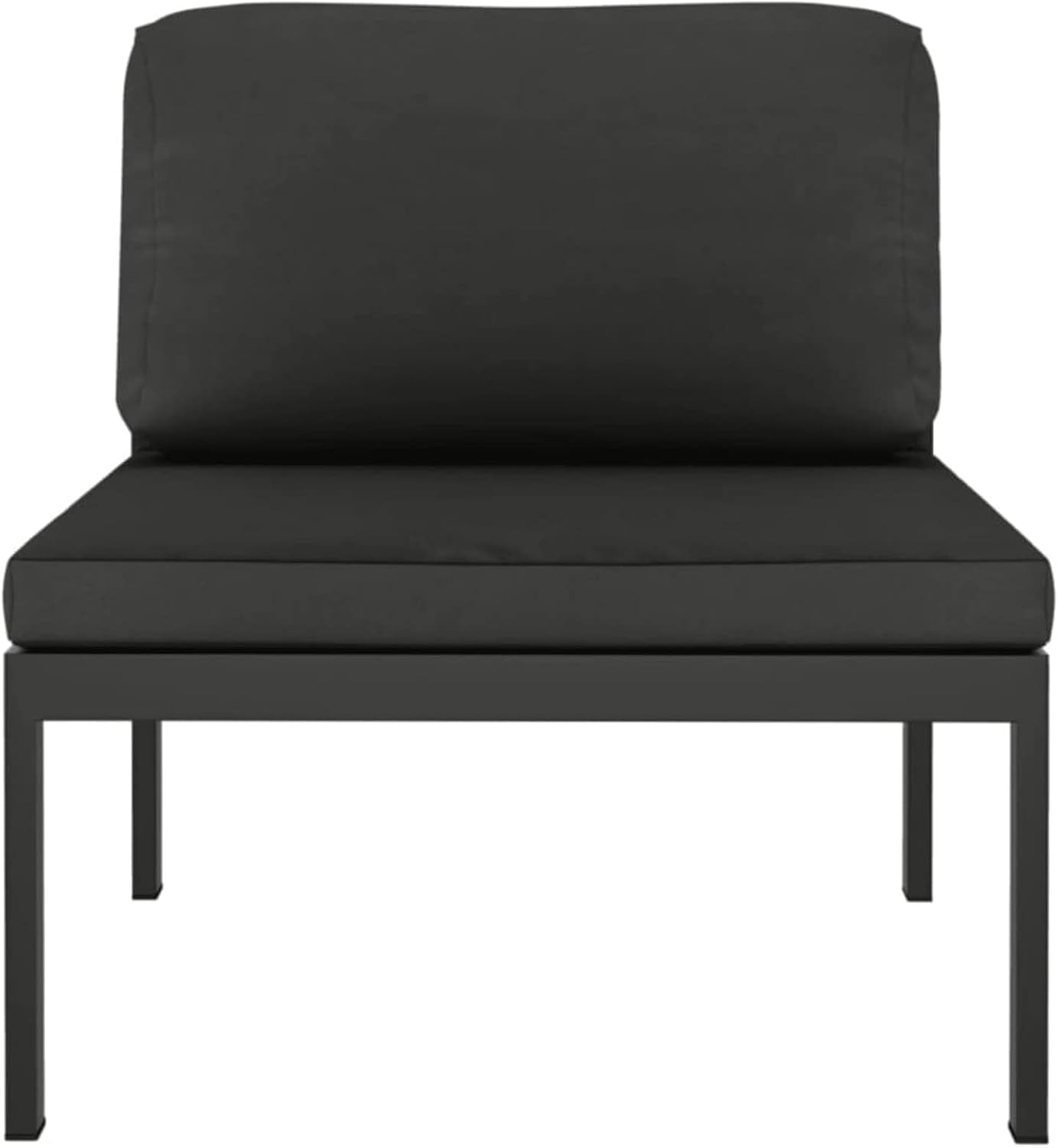 LAPOOH 3-Piece Garden Bench Set with Cushions Made of Aluminium, Anthracite, Garden Lounge, Outdoor Lounge Set, Garden Furniture 318307 - QUORE