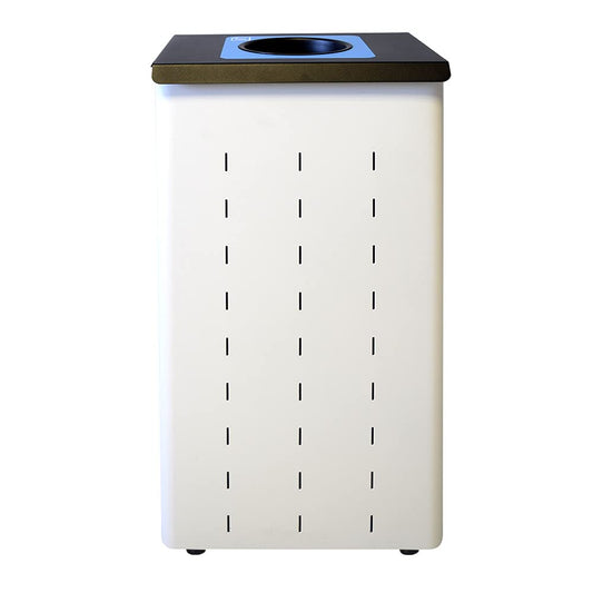 OFITURIA® Selective recycling bin with galvanised metal inner bucket, capacity: 87 l, grey - QUORE