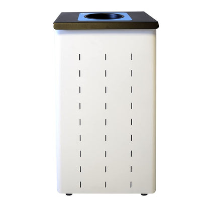 OFITURIA® Selective recycling bin with galvanised metal inner bucket, capacity: 87 l, grey - QUORE