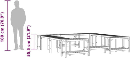 vidaXL Hot Tub Environment Brown 250 x 250 cm - QUORE