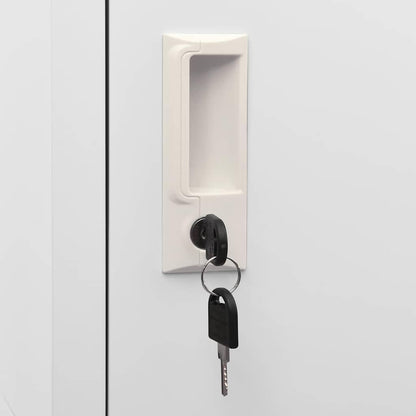 vidaXL Locker Cabinet with 4 Compartments Locker Metal Cabinet Cabinets Storage - QUORE