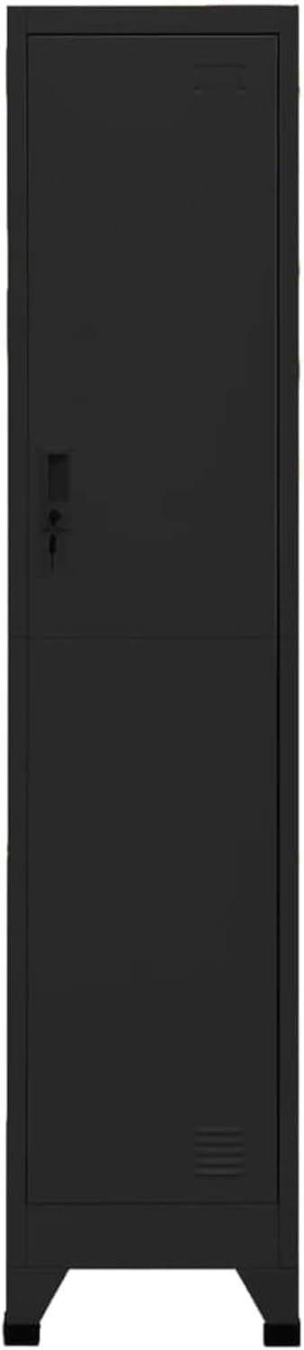 Cabinet cabinet cabinet lockers locker metal value box metal locker steel black 38x45x180cm - QUORE