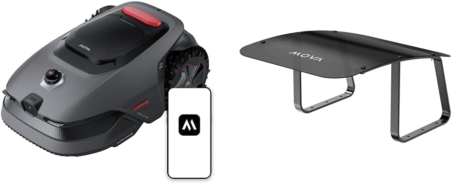 MOVA LiDAX Ultra 800 en Garage Bundle: Draadloze robotmaaier zonder perimeterdraad, zonder RTK en met automatische kaartcreatie via 3D LiDAR met 360° zicht en AI, maaihoogte tot 5 cm