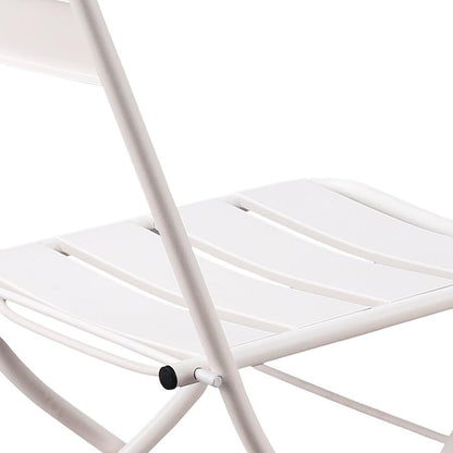 Estosa Tuintafelset + 2 stoelen van aluminium in verschillende kleuren, robuust en duurzaam, gemakkelijk inklapbaar, met rubberen voetjes (wit)