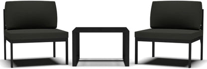 vidaXL 3-Piece Lounge Set with Cushions Aluminium Anthracite Colour Garden Sofa Set Lounge Sofa Garden Bench Set Garden Bench Garden Bench Sets - QUORE