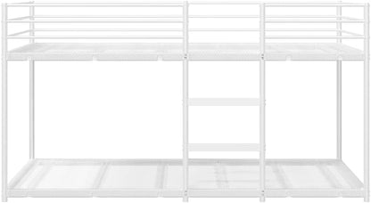 vidaXL Stapelbed zonder matras 90x190 cm staal wit, bedframe, bedbodem, slaapkamermeubilair, hoogslaper, stapelbedframe, laag stapelbedframe