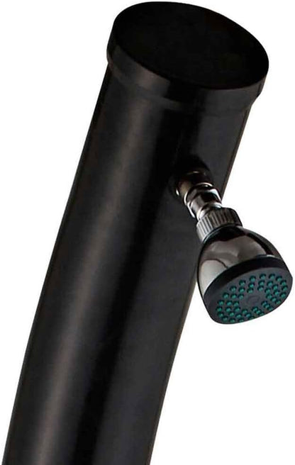 BAKAJI Douche op zonne-energie voor tuin, zwembad, outdoor, camping, 20 l, met verstelbare douchekop, warmwatermixer, aansluiting voor de tuin, afmetingen 214 x 11,5 x 11,5 cm