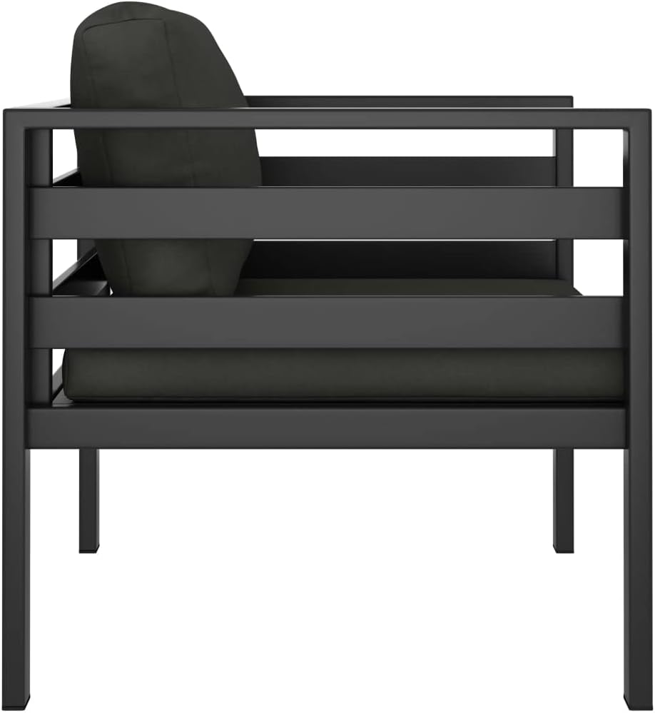 tuinbankje – tuinbank – balkonsbank – zitbank – buitenbank – aluminium – inclusief kussens – antraciet – modular design – weerbestendig