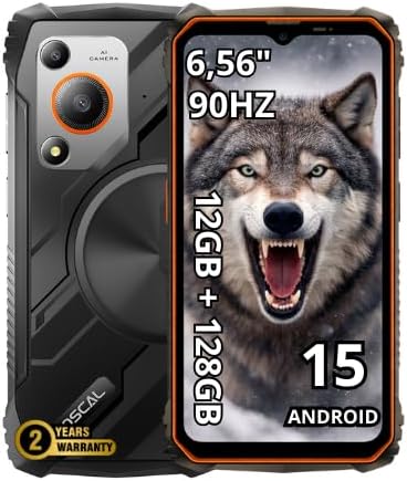 OSCAL Marine 1 Rugged 5G Smartphone, 12GB+128GB (uitbreidbaar tot 2TB), 10600 mAh Batterij, 6,6″ FHD+ IPS Display, 16 MP Camera, Dual SIM/NFC/GPS/IP68/IP69K & MIL-STD-810H, 2 jaar garantie, Oranje