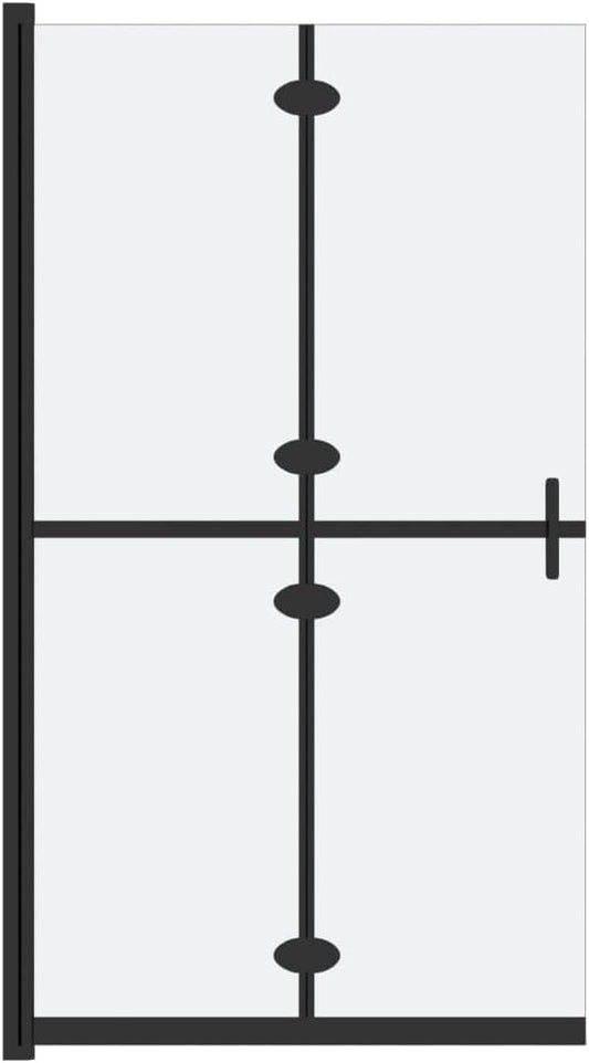 vidaXL Inloopdouchewand inklapbaar 80x190 cm ESG-glas mat, inloopdouchescherm, douchewand, inloopdouchewand, inloopdoucheschermen, douchewanden