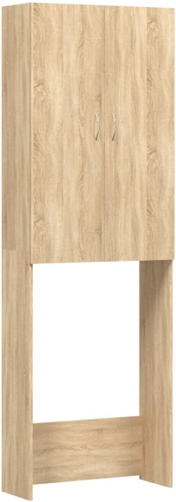 vidaXL Washing Machine Cabinet 64x25.5x190 cm Sonoma Oak Color