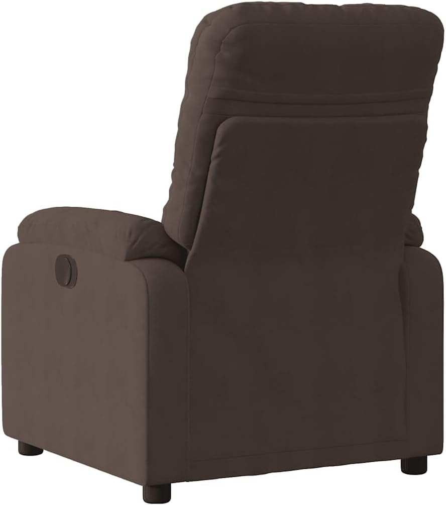 Recliner Chair, Electric Brown, Microfibre Fabric, TV Chair with Reclining Function, Single Lounger, Relax Chair for Living Room, Bedroom