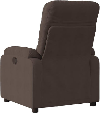Recliner Chair, Electric Brown, Microfibre Fabric, TV Chair with Reclining Function, Single Lounger, Relax Chair for Living Room, Bedroom