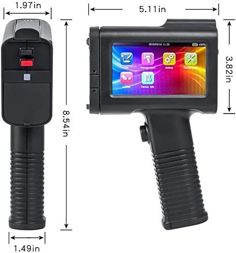 Draagbare Handheld Inkjetprinter – Handprinter – Handheld Printer – Codeerprinter – Inkjet Codeermachine – 4,3 Inch Touchscreen – Ondersteunt 17 Talen