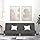 vidaXL Sofa bed 2-seater fabric dark grey