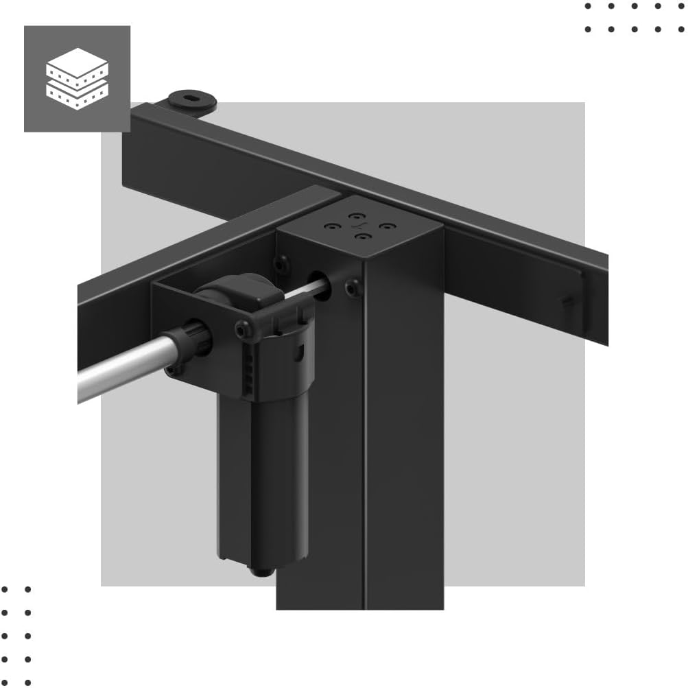 MARK ADLER Xeno 7.6 Electric Desk Frame Double Motor Height Adjustable Ergonomic Corner Desk Max Capacity 80 kg Memory Function Robust Frame Sitting Bar Table Black - QUORE
