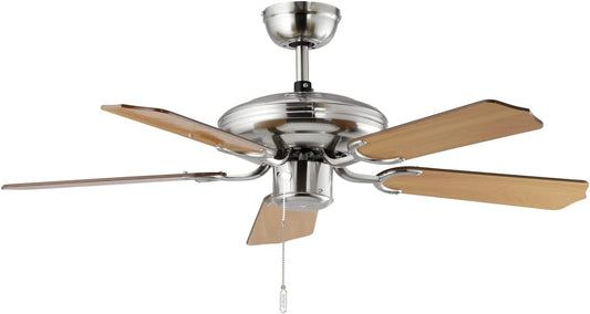 Dekon 38 030 Steel-Star XXL BC 803-XXL plafondventilator met 5 houten vleugels, 132 cm, beuken