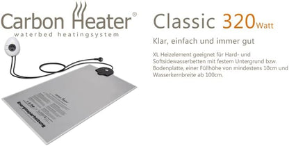TBD Classic XL, 320 watt, intelligente energiebesparende waterbedverwarming voor solo/mono/UNO waterbedden