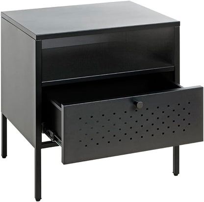 HAKU Console zwart, metaal - Maat: B 45 cm x H 50 cm x D 35 cm, Stijl: Modern