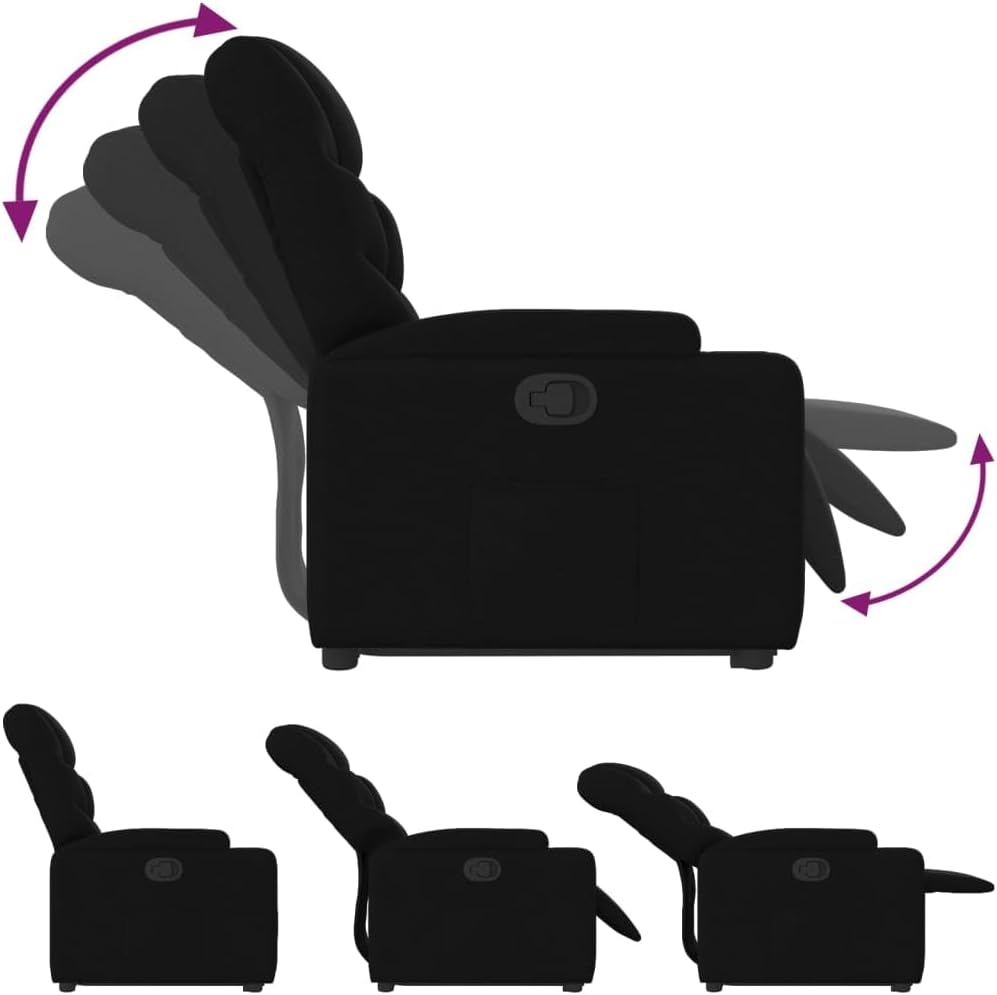 Fauteuil Met Kruk – Loungestoel – Armleuningstoel – Leesstoel – Moderne Stoel – Zacht Gevoerd en Ademende Polyester Stof – Robuust Multiplex en Metalen Frame