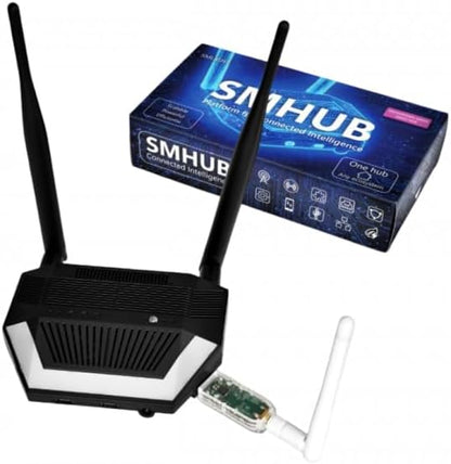 LINEOPS SMHUB Essential – Home Hub Multiprotocol Zigbee 3.0, Thread, WiFi 6 & Bluetooth naar Ethernet en USB, werkt met Zigbee2MQTT, Home Assistant, Matter & HomeKit (SMHUB Essential)