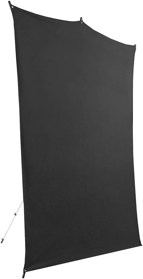 Savage Reizen Achtergrond Kit, Zwarte Vloer Uitgebreide Achtergrond, Grootte 1.52m x 2.13m, Foto Achtergrond Met Aluminium Stand, Draagtas Met Schouderriem